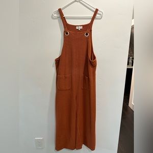 Madewell wide leg crop overalls